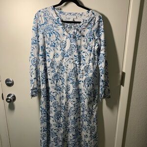 Pure Jill floral midi dress organic cotton size xs. Beach. Vacation. Wedding